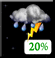 Thursday Night: Slight Chance Showers And Thunderstorms